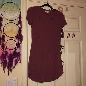 mauve/pink t-shirt dress